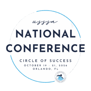 White circular conference badge reading 'National Conference' with 'Circle of Success' and dates October 19–21, 2026 in Orlando, FL, plus a small circular seal at the bottom right.